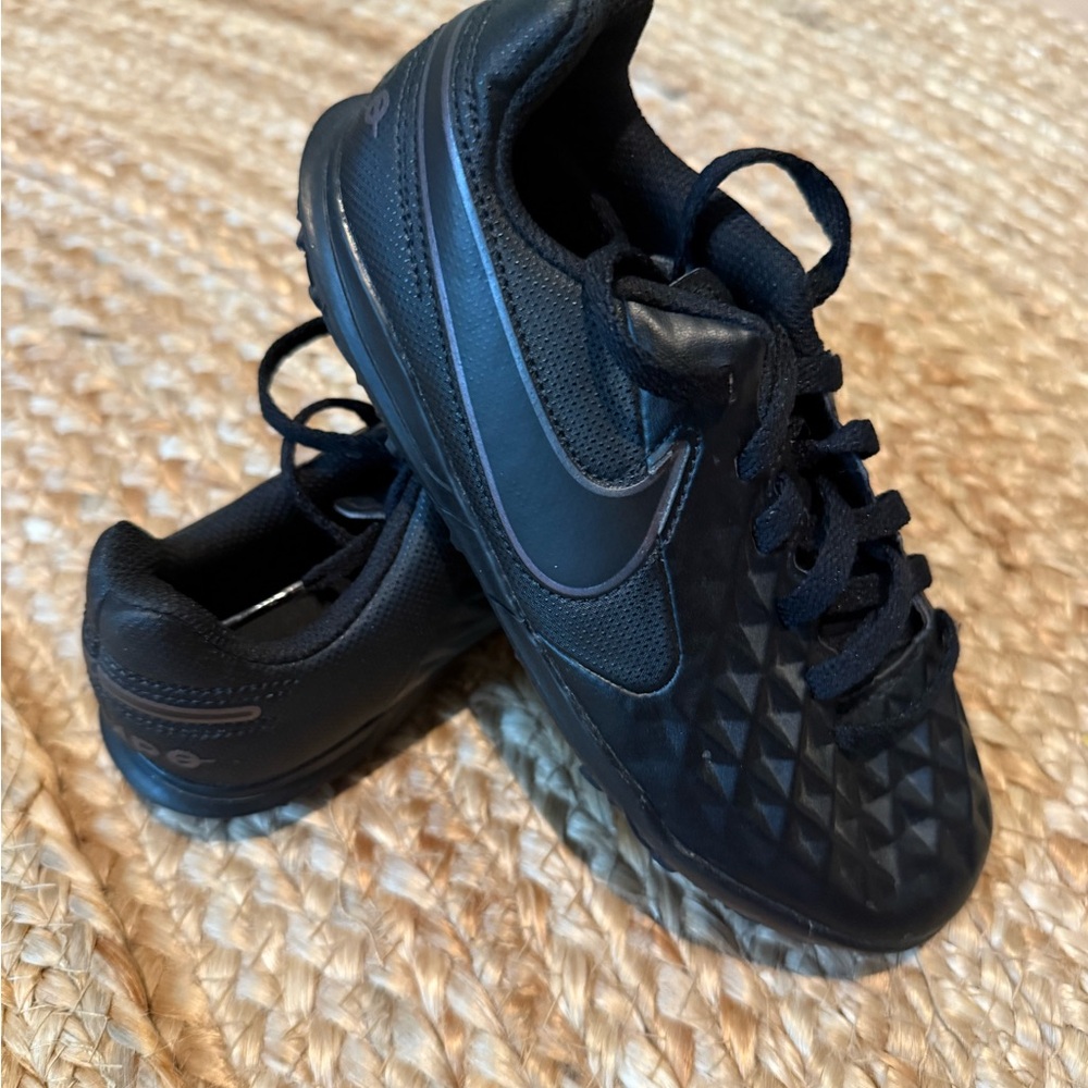 Nike Kids Tiempo Black Indoor Soccer Shoes